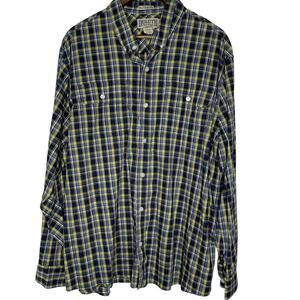 Duluth Trading Shirt Mens XL Plaid Button Up Long Sleeve Outdoor Work Shirt